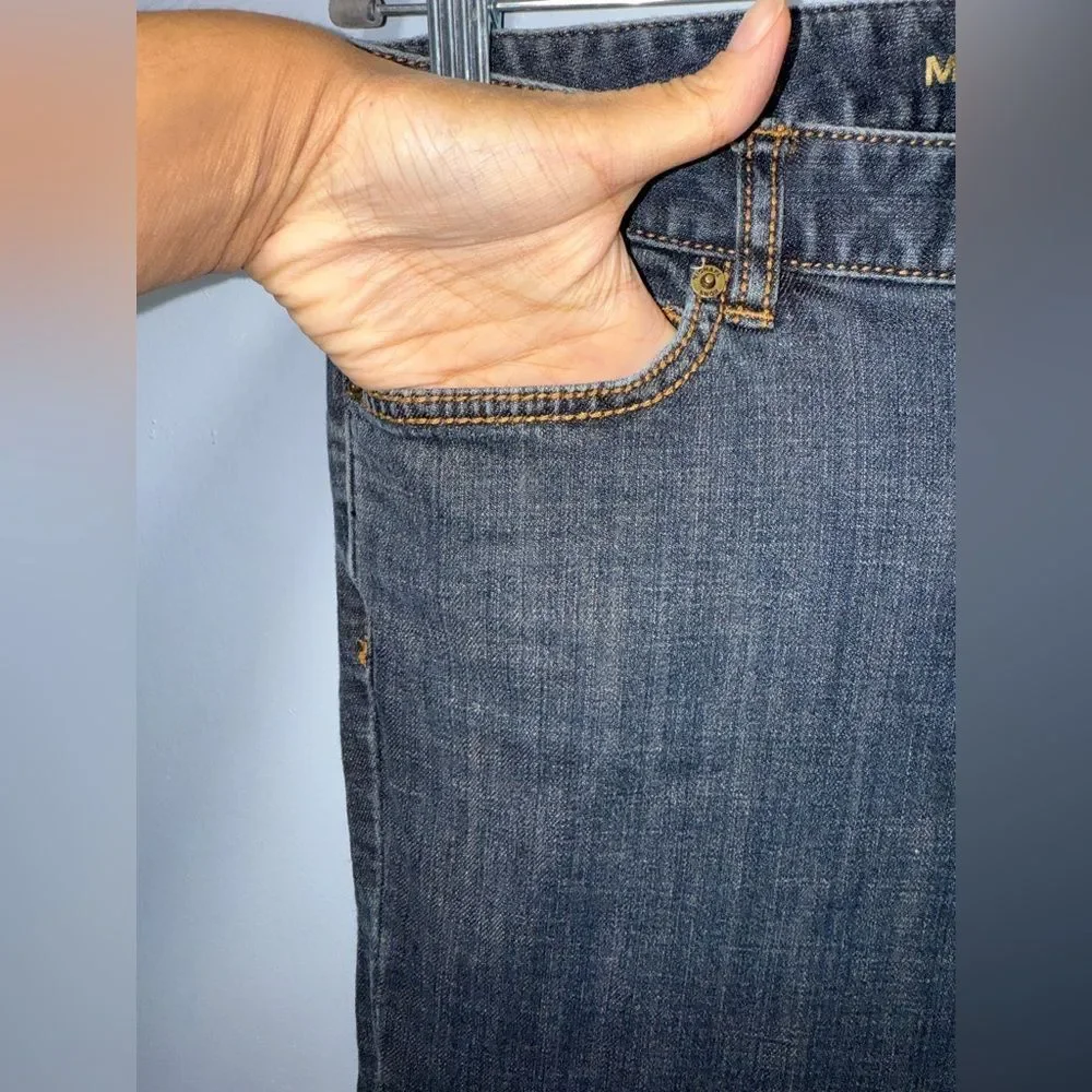 Michael Kors Women’s Dark Gray-Blue Denim Boot cut Jeans size 8 EUC